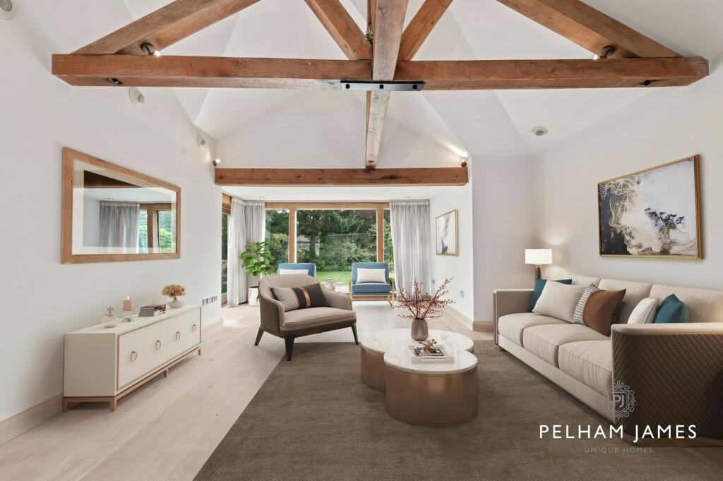 Sitting Room, Jasmine Cottage, Harlaxton (virtually staged image)