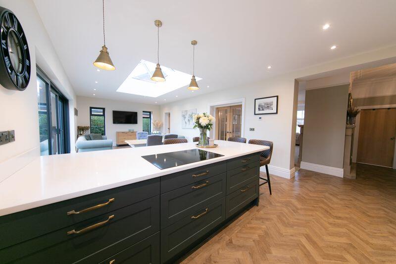 Open plan kitchen, living and dining ...