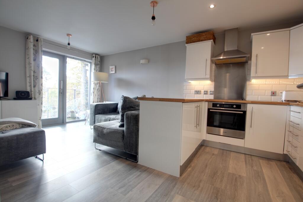 Kitchen and living room areas