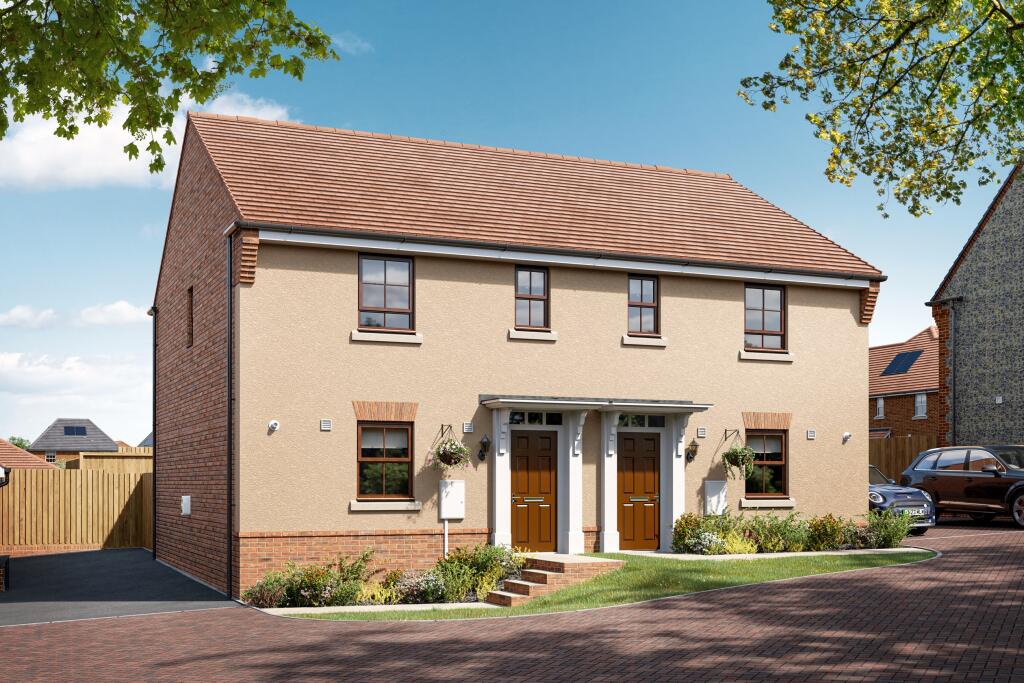 External CGI of the alder with brown windows and doors