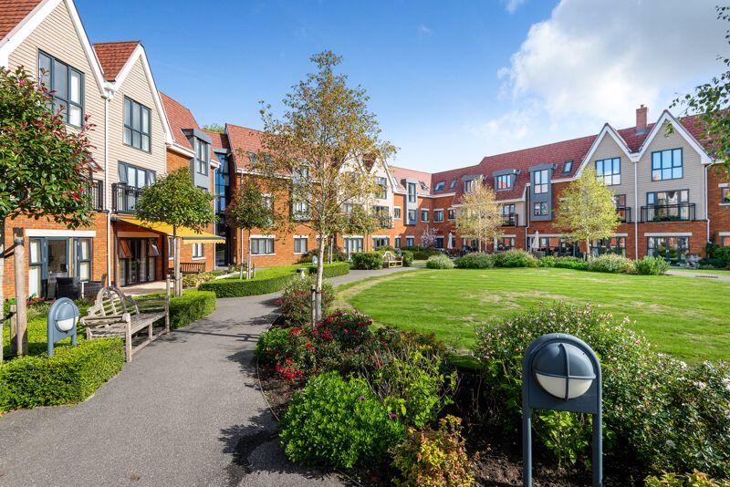 Landscaped gardens with seating