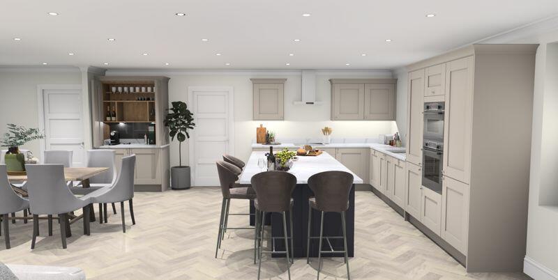 Open Plan Kitchen/ Dining Room CGI