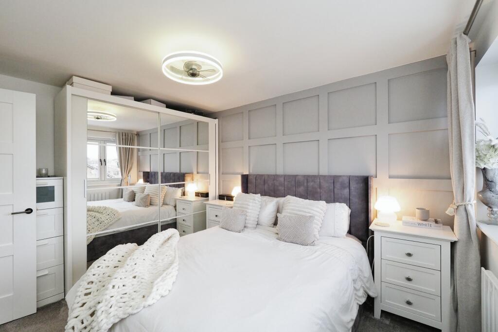 Softly Decorated Bedroom Two with Panel Wall