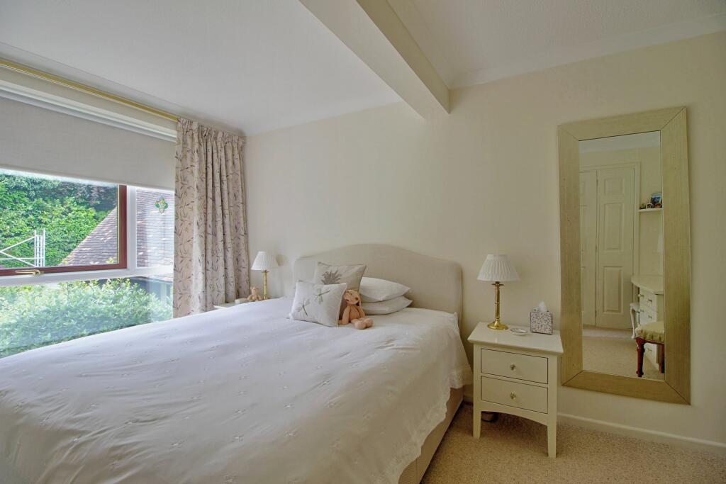 Master bedroom with garden views