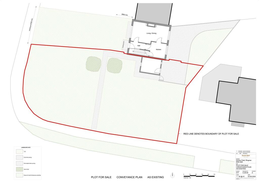 1 - Conveyancing Plan - plot as existing - rev A.j