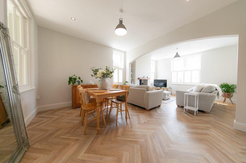 Open plan living and dining space