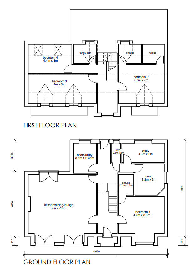 House 2 Floorplans