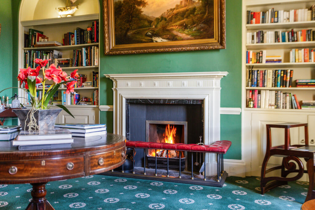 Fireplace in Study