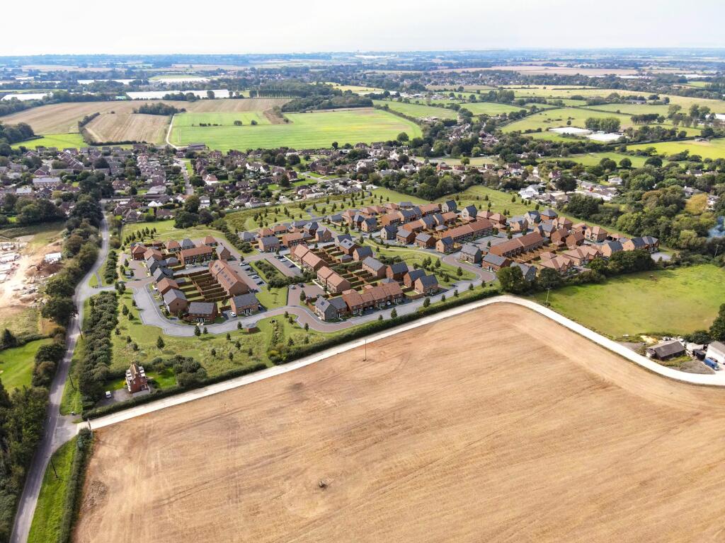 External aerial shot of sylvan meadows