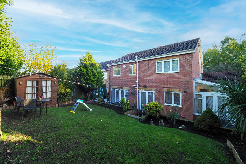 A pretty rear view of this Fantastic Family Home