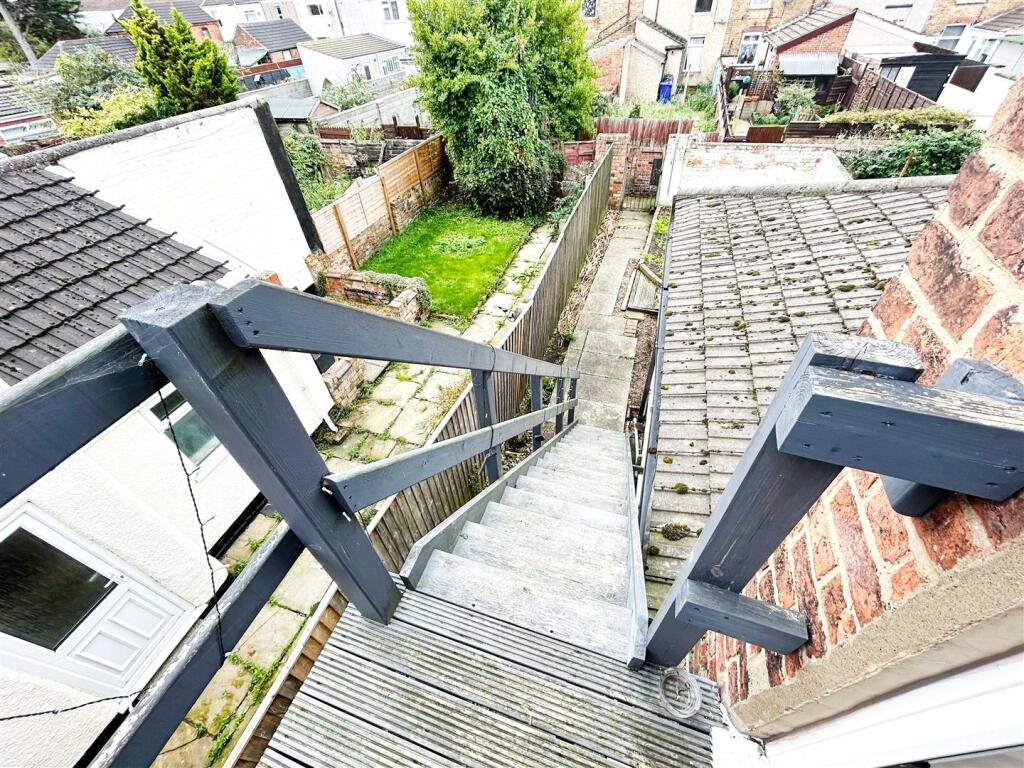 Rear Balcony with stairs