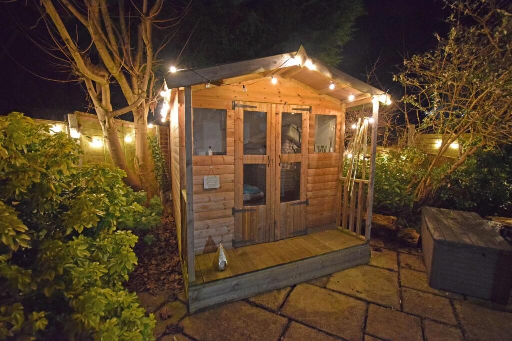 1 Farrier Close, garden summer house lit.jpg