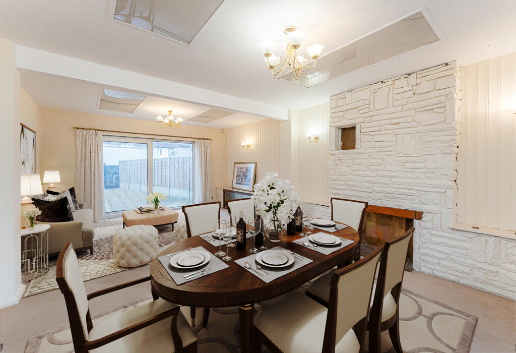 Firs Lane, open living-dining space