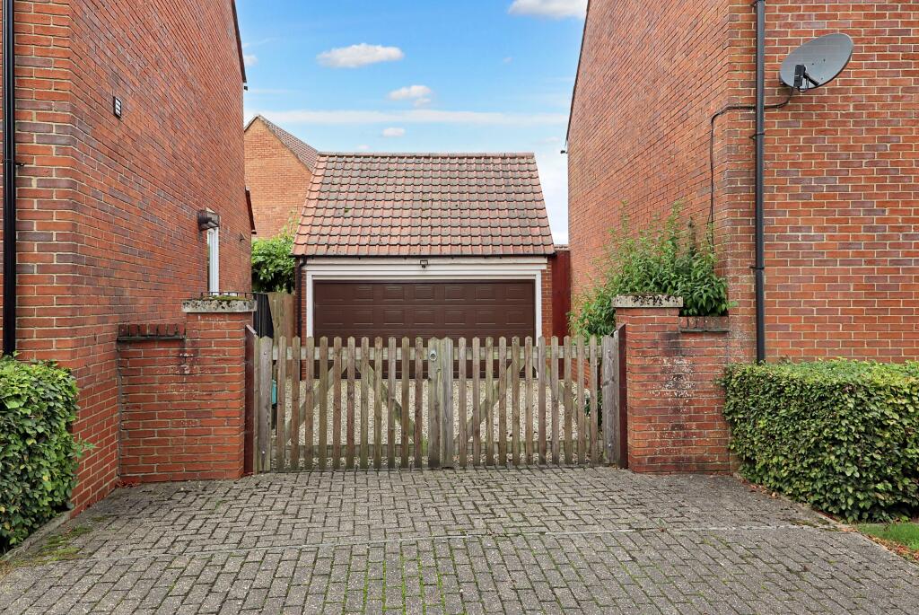 Double garage and parking