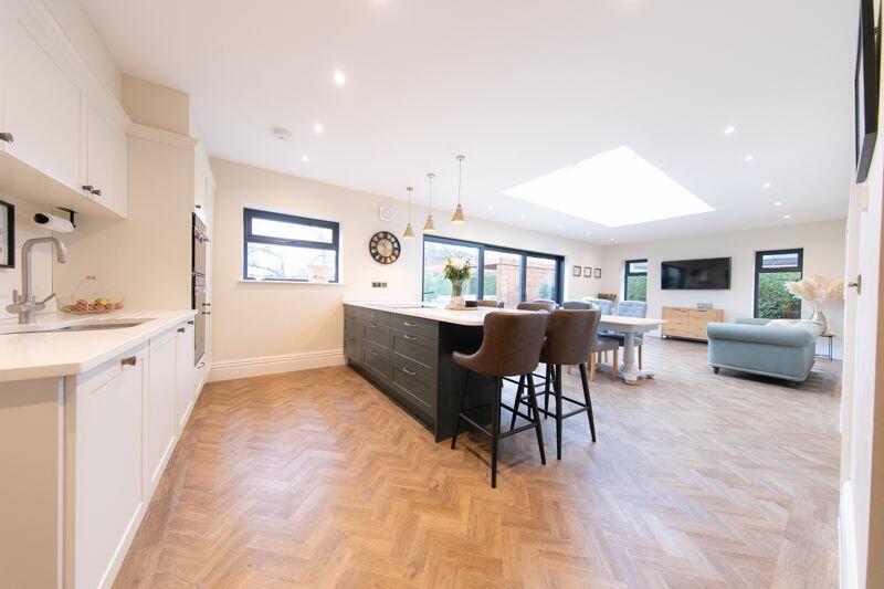 Open plan kitchen, living and dining ...