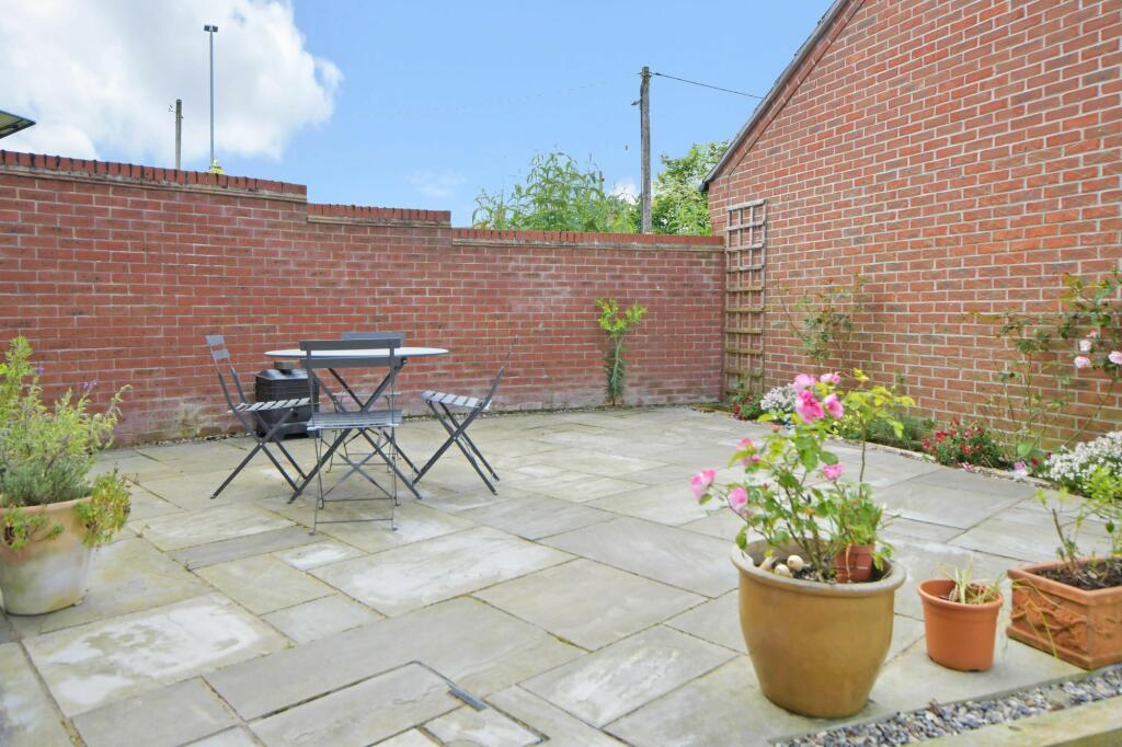 Paved entertaining area