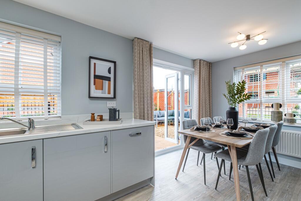 Interior view of the kitchen &amp; dining space in our 3 bed Ennerdale home