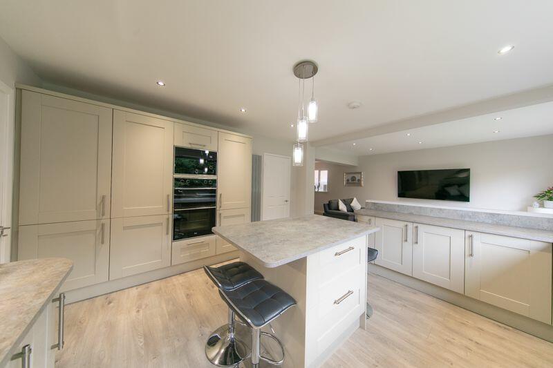 Open plan kitchen, living and dining ...