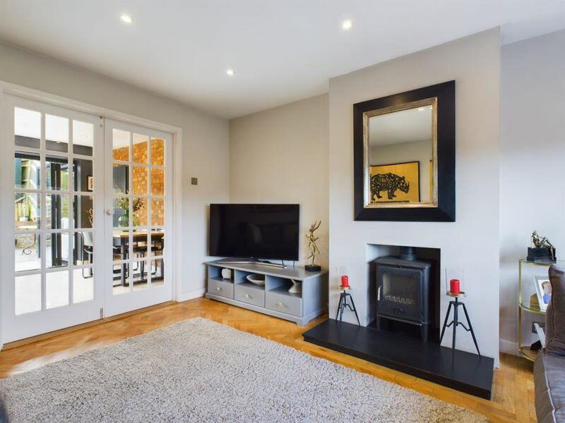 Living room with woodburner